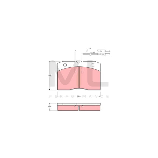 TRW Gdb343 Brake Pad Set Incl. Wear Warning Contact | ML Performance Car Parts