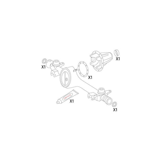 Corteco 19535848 Gasket Set, Differential For Toyota Land Cruiser 80 (J80) | ML Performance UK