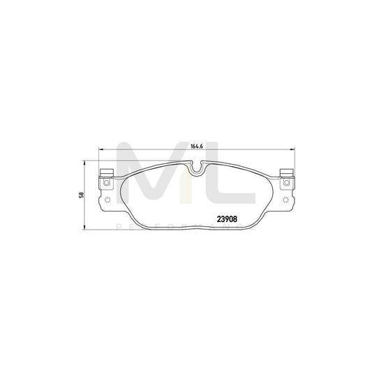 Brembo P 36 021 Brake Pad Set Prepared For Wear Indicator, With Brake Caliper Screws | ML Performance Car Parts