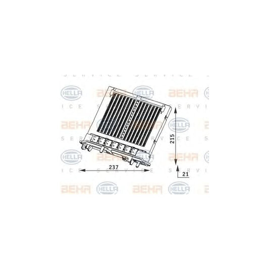 Hella 8FH 351 312-101 Heater Matrix