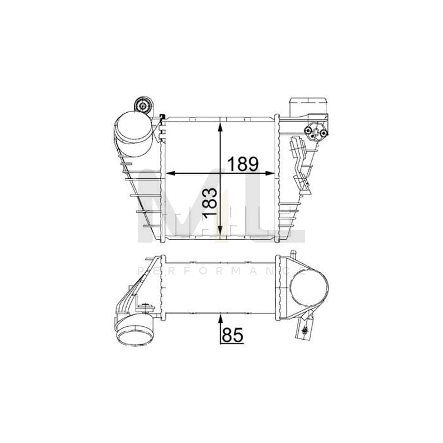 MAHLE ORIGINAL CI 22 000S Intercooler without sensor | ML Performance Car Parts