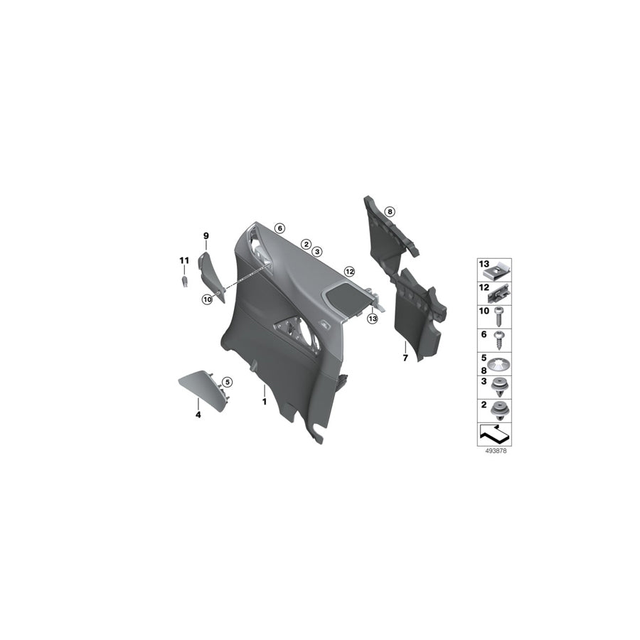 Genuine BMW 51418469107 F91 Lateral Trim Panel, Left SILVERSTONE (Inc. M8) | ML Performance UK