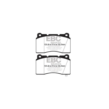 EBC PD07KF320 Hyundai Genesis Redstuff Front Brake Pad & USR Disc Kit - Brembo Caliper 2 | ML Performance UK Car Parts