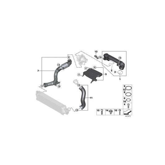 Genuine BMW 11618585294 F45 F44 Charge Air Line (Inc. 218d, Cooper D & X1 18d) | ML Performance UK Car Parts