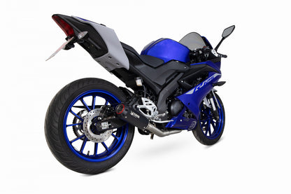 Scorpion PYA115SYSBCER Yamaha YZF-R125 Red Power Full System - Black Ceramic Coated Sleeve | ML Performance UK UK