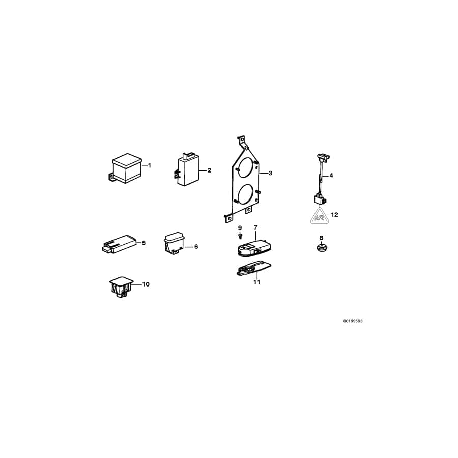 Genuine BMW 66108354090 E34 E31 Infrared Receiver (Inc. 525ix, 518i & 535i) | ML Performance UK Car Parts