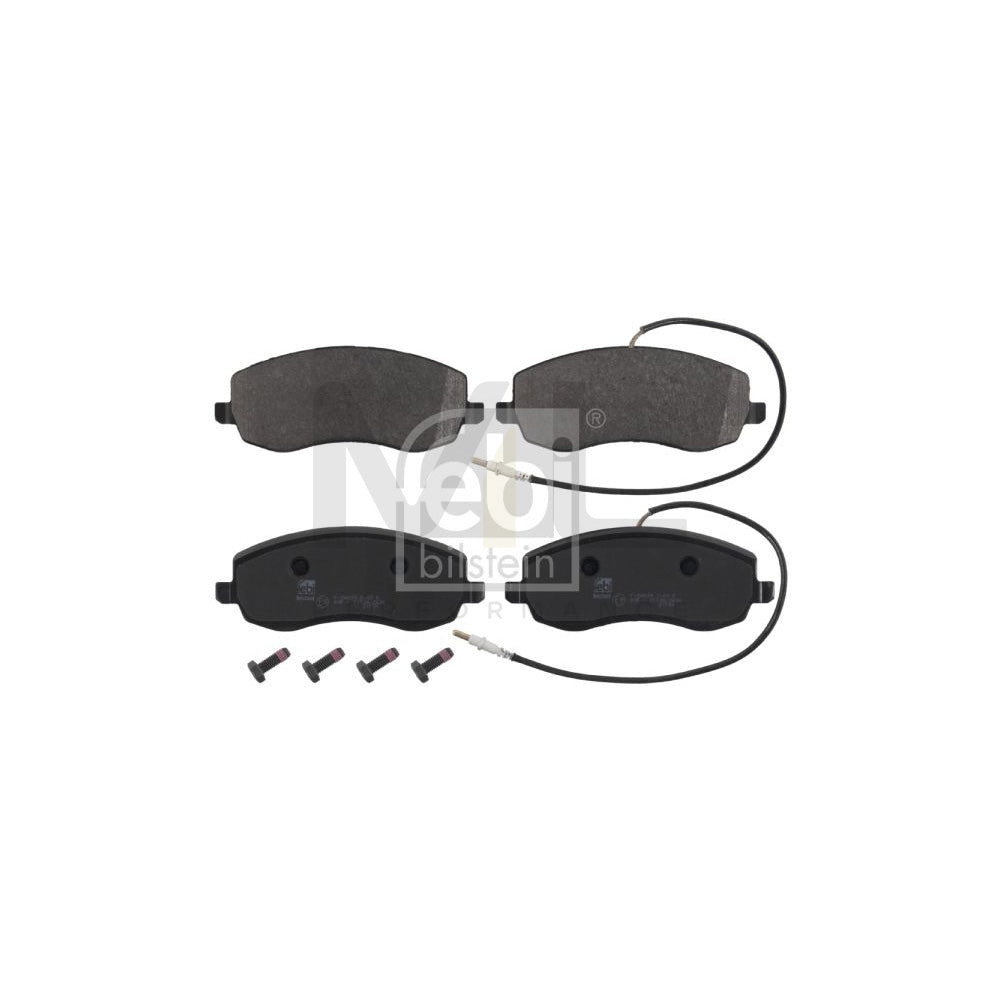 Febi Bilstein 16846 Brake Pad Set Front Axle, Incl. Wear Warning Contact, With Bolts/Screws | ML Performance Car Parts