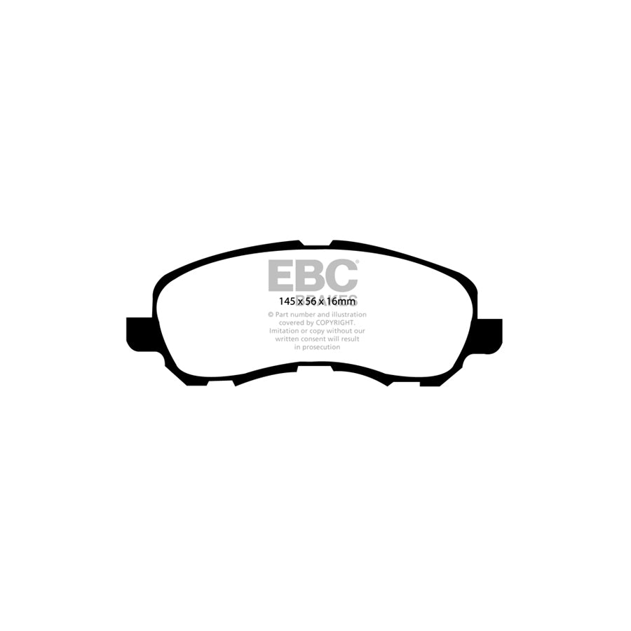 EBC PD01KF1028 Mitsubishi Greenstuff Front Brake Pad & Plain Disc Kit  - Akebono Caliper (Inc. Galant & Lancer) 2 | ML Performance UK Car Parts