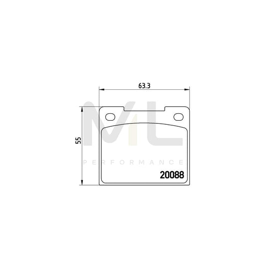 Brembo P 86 001 Brake Pad Set Excl. Wear Warning Contact | ML Performance Car Parts