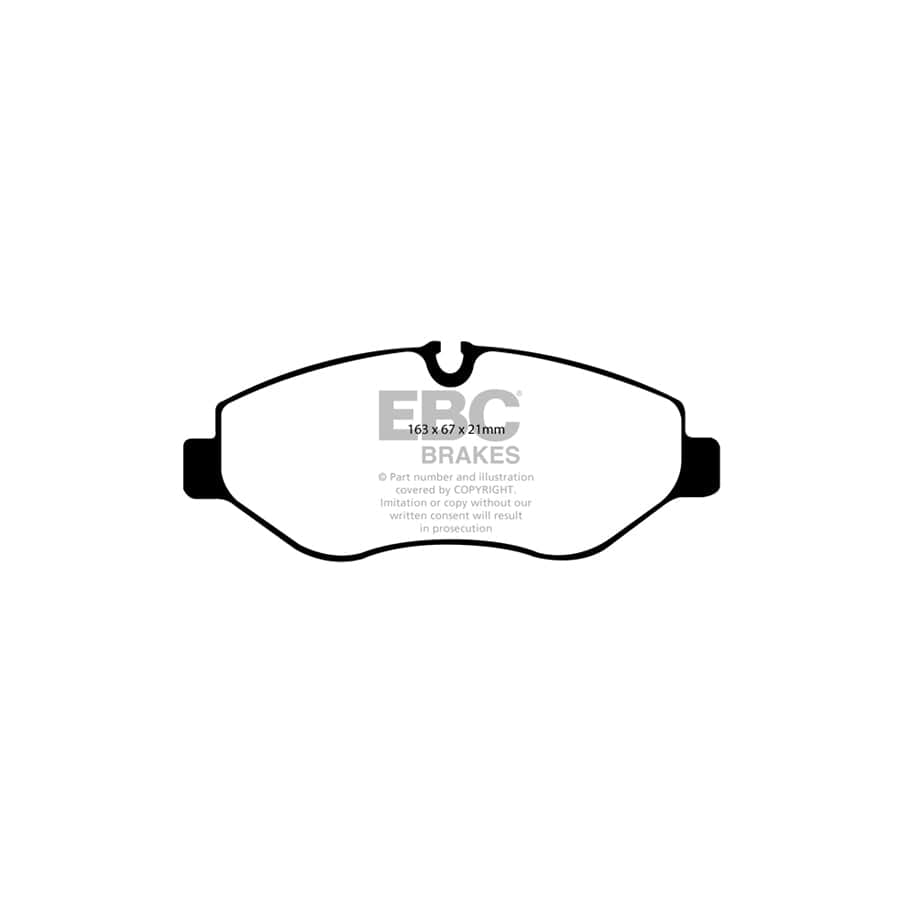 EBC PD01KF1852 Mercedes-Benz VW Greenstuff Front Brake Pad & Plain Disc Kit  - Brembo Caliper 2 | ML Performance UK Car Parts