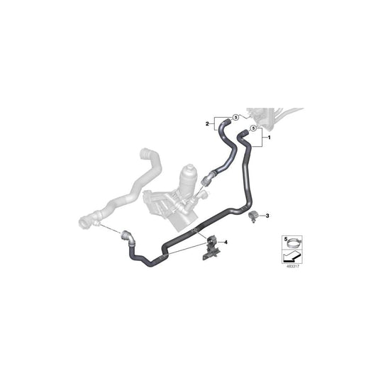 Genuine BMW 64219354461 G01 G02 Coolant Hose, Return (Inc. X4 20dX & X4 25dX) | ML Performance UK Car Parts