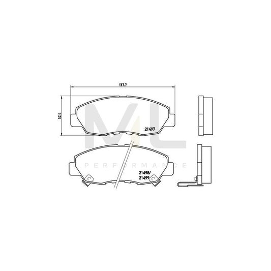 Brembo P 28 042 Brake Pad Set With Acoustic Wear Warning | ML Performance Car Parts
