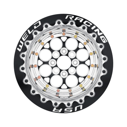 Weld 768B-50815 Magnum Import Wheel 15x8 4x100 ET13 BS5 Black Center - Polished Shell