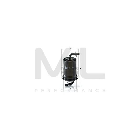MANN-FILTER WK 614/17 Fuel filter In-Line Filter | ML Performance Car Parts