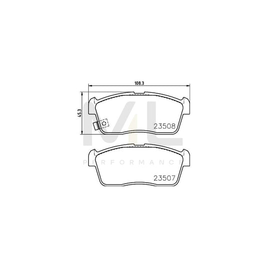 Hella 8DB 355 015-071 Brake Pad Set With Acoustic Wear Warning | ML Performance Car Parts
