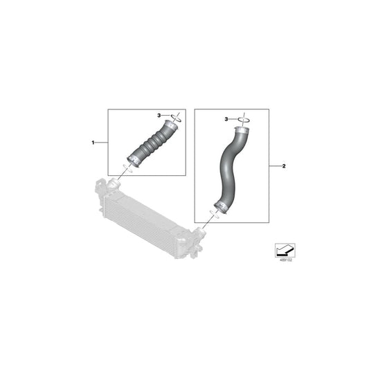 Genuine BMW 11618580077 G01 G02 Charge Air Line (Inc. X3 18d, X4 20dX & X3 20dX) | ML Performance UK Car Parts