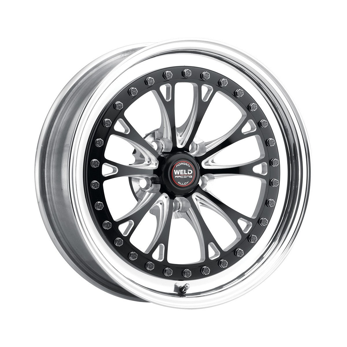 Weld 94HB7050A22A Vitesse Wheel 17x5 5x4.5 ET-20 BS2.2 Black Center - Polished Shell
