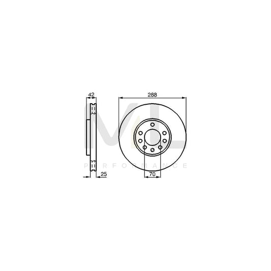 BOSCH 0 986 479 R21 Brake Disc Vented, Oiled | ML Performance Car Parts