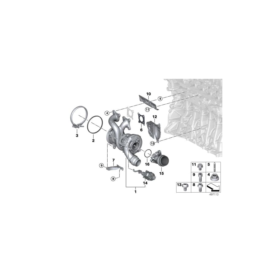 Genuine BMW 11798679024 G07 G06 G31 Heat Shield, Turbocharger, Upper (Inc. 740iX, 740Li & X7 40iX) | ML Performance UK Car Parts