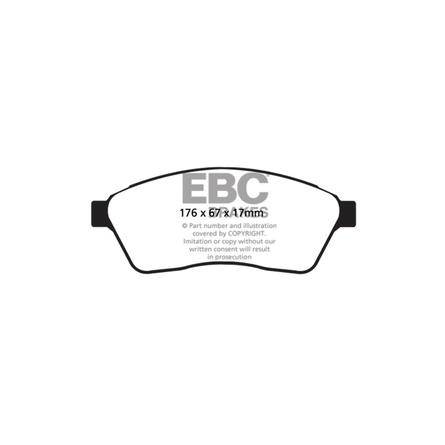EBC DP21859 Cadillac Saab Greenstuff Front Brake Pads (Inc. SRX & 9-4X) 2 | ML Performance UK Car Parts