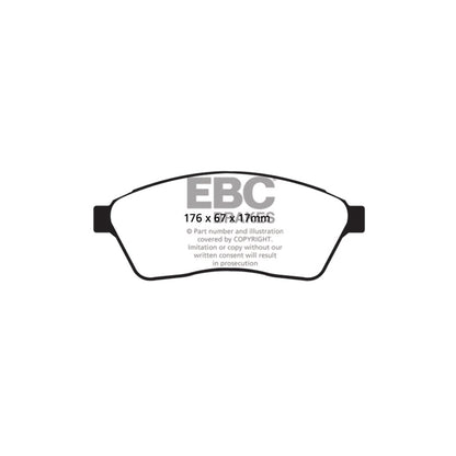 EBC DP21859 Cadillac Saab Greenstuff Front Brake Pads (Inc. SRX & 9-4X) 2 | ML Performance UK Car Parts