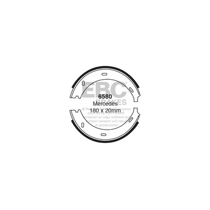EBC 6580 Mercedes-Benz Vito Rear Brake Shoes 1 | ML Performance UK Car Parts