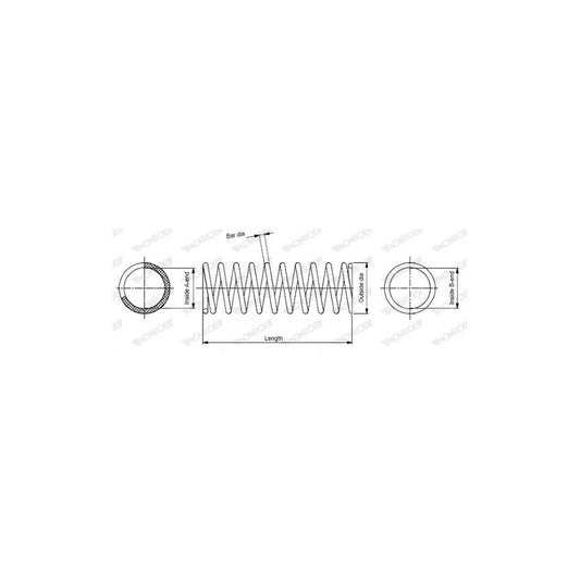 Monroe SP1429 Coil Spring Suitable For Mercedes-Benz C-Class Saloon (W202)