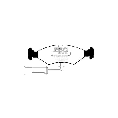 EBC PD01KF527 Ford Greenstuff Front Brake Pad & Plain Disc Kit  (Inc. Escort Mk3 & Orion) 2 | ML Performance UK Car Parts