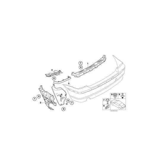 Genuine BMW 51127030271 E46 Fixing Clamp Left (Inc. 318ti, 325ti & 320td) | ML Performance UK Car Parts
