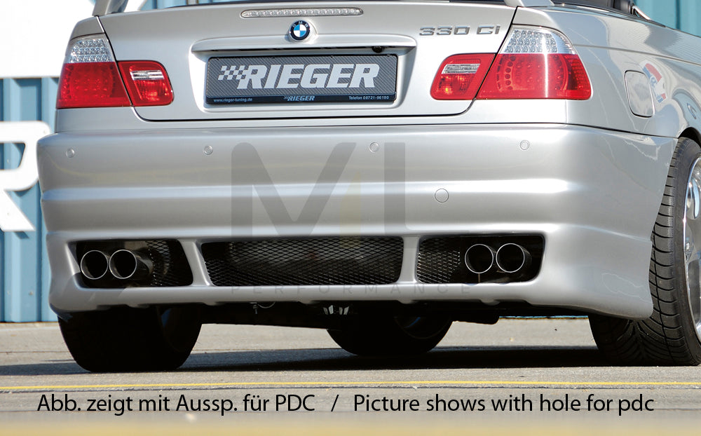 Rieger 00050232 BMW 3 Series E46 Rear Bumper 1 | ML Performance UK Car Parts