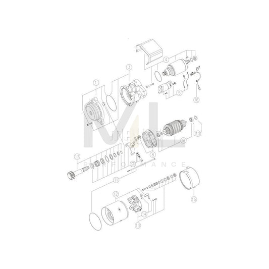 MAHLE ORIGINAL MS 452 Starter motor 24V 6,5kW, Teeth Quant.: 12, Oiltight | ML Performance Car Parts