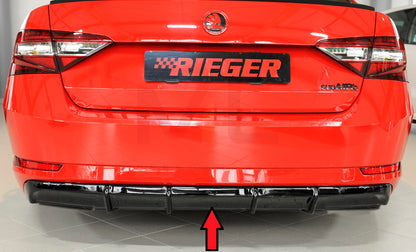 Rieger 00088153 Skoda 3T 3V Superb III Rear Diffuser 1 | ML Performance UK Car Parts
