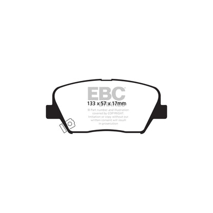 EBC DP21863 Hyundai Kia Greenstuff Front Brake Pads (Inc. Genesis, Nexo, Carens) 2 | ML Performance UK Car Parts