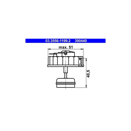 ATE 03.3556-1199.2 Sealing Cap, Brake Fluid Reservoir