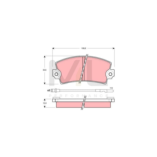 TRW Gdb1303 Brake Pad Set Incl. Wear Warning Contact | ML Performance Car Parts