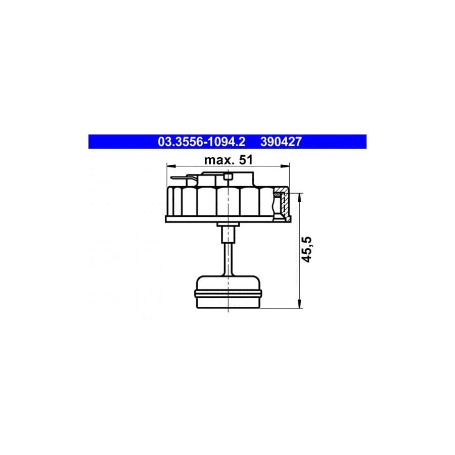ATE 03.3556-1094.2 Sealing Cap, Brake Fluid Reservoir