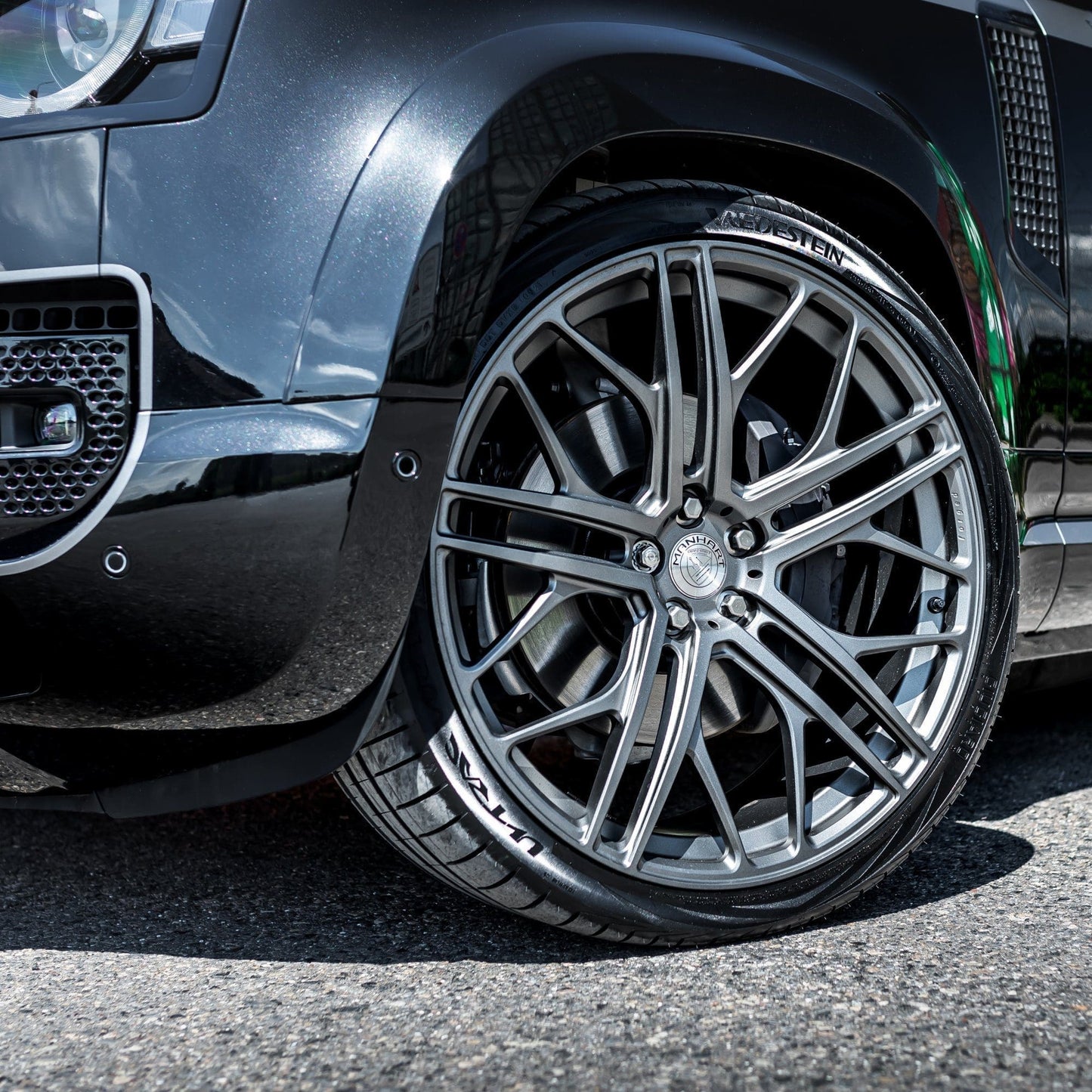 MANHART MHRDEFFL22105 FORGED LINE RIM SET FOR LAND ROVER DEFENDER  LIGHT GREY