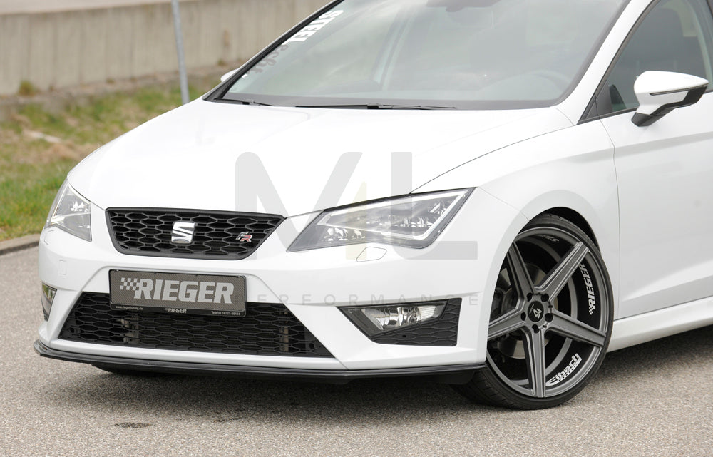 Rieger 00088105 SEAT 5F Front Splitter (Leon FR & Leon Cupra) 4 | ML Performance UK Car Parts