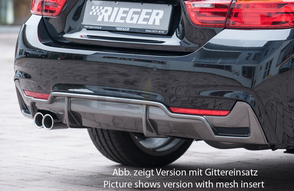 Rieger 00099261 BMW 4 Series F32 F33 F36 Rear Diffuser 5 | ML Performance UK Car Parts