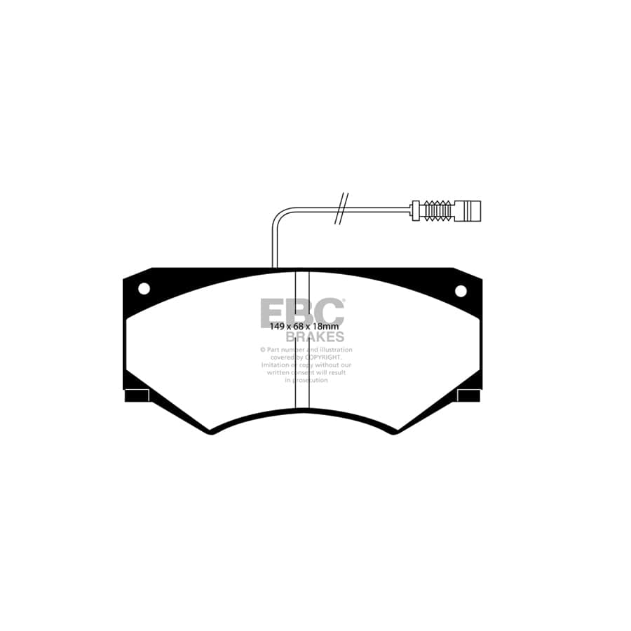 EBC PDKF1229 Mercedes-Benz W463 Ultimax Front Brake Pad & Plain Disc Kit - Bosch/ATE Caliper 2 | ML Performance UK Car Parts