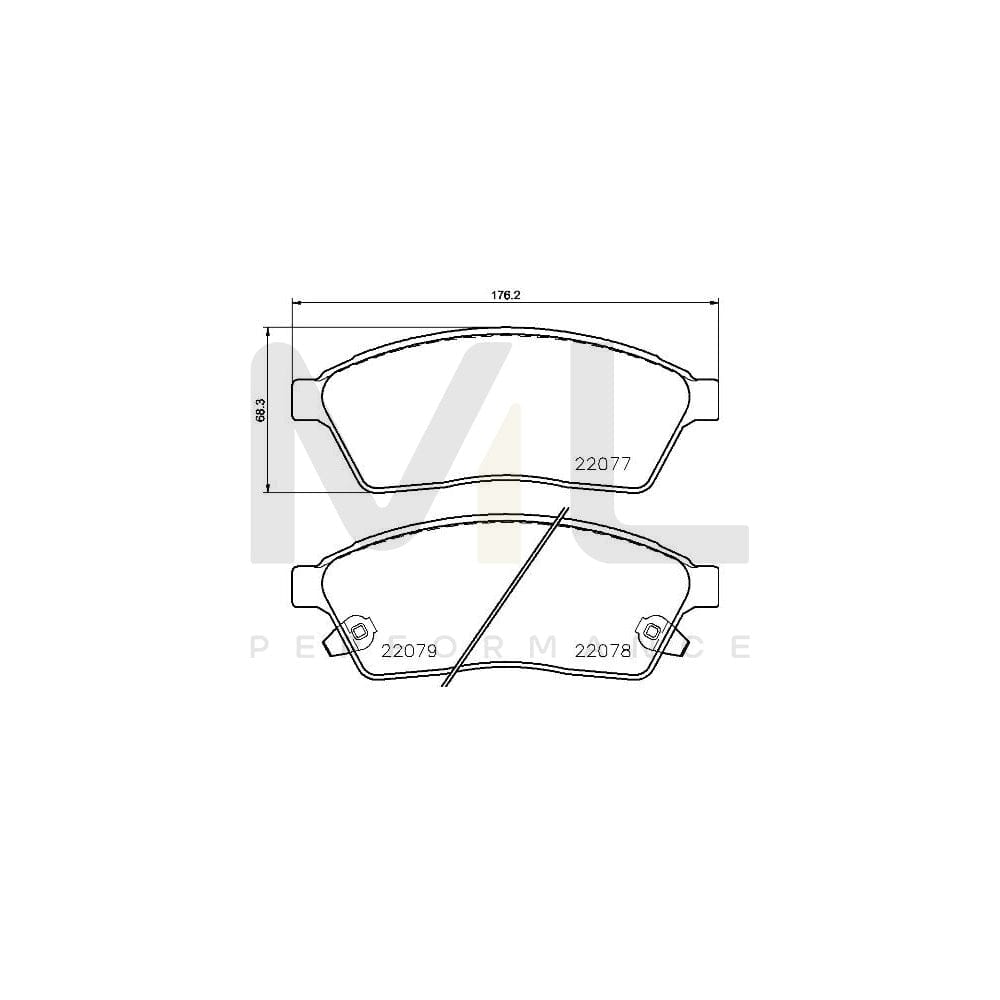 Brembo P 09 009 Brake Pad Set With Acoustic Wear Warning | ML Performance Car Parts