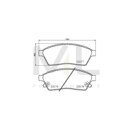 Brembo P 09 009 Brake Pad Set With Acoustic Wear Warning | ML Performance Car Parts