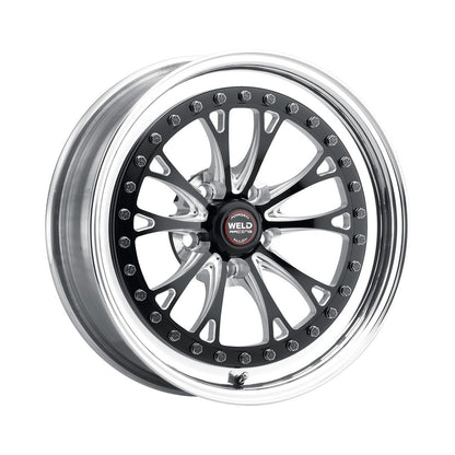 Weld 94HB7100N72A Vitesse Wheel 17x10 5x120 ET43 BS7.2 Black Center - Polished Shell