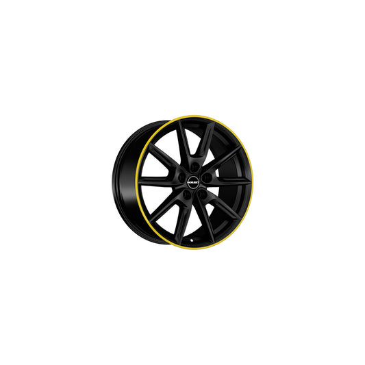 Borbet LX18 8x18 ET44 LX18 80844112557,1BMRY Black Matt Rim Yellow Wheel | ML Performance UK Car Parts