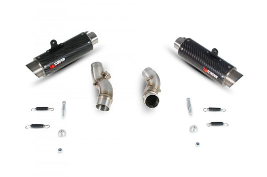 Scorpion KA1008CEM Kawasaki Z1000 Rp1-Gp Slip-On (Pair) - Carbon Fibre Sleeve | ML Performance UK UK