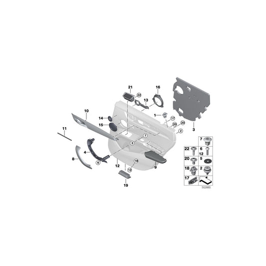 Genuine BMW 51427410985 F48 Decor Strip, Left LÄNGSSCHLIFF (Inc. X1 16d, X1 18dX & X1 25dX) | ML Performance UK