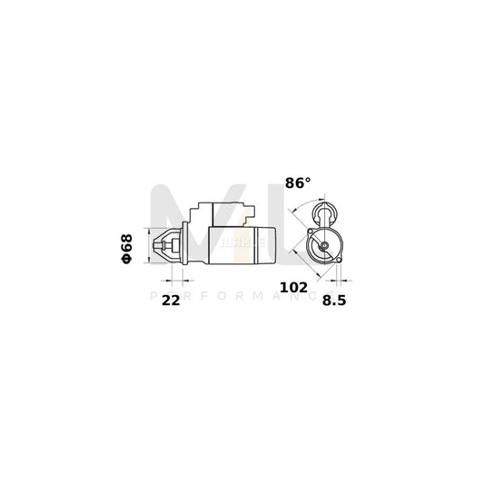 MAHLE ORIGINAL MS 125 Starter motor 12V 2,0kW, Teeth Quant.: 9 | ML Performance Car Parts