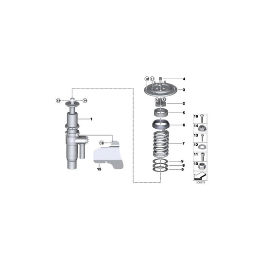 Genuine BMW 31308435469 BMW Spring Guide D92,5 X D80 (Inc.  & M4 GT4) | ML Performance UK Car Parts