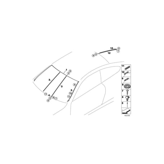 Genuine BMW 51308431064 BMW Support FRONT WINDOW (Inc.  & M4 GT4) | ML Performance UK Car Parts