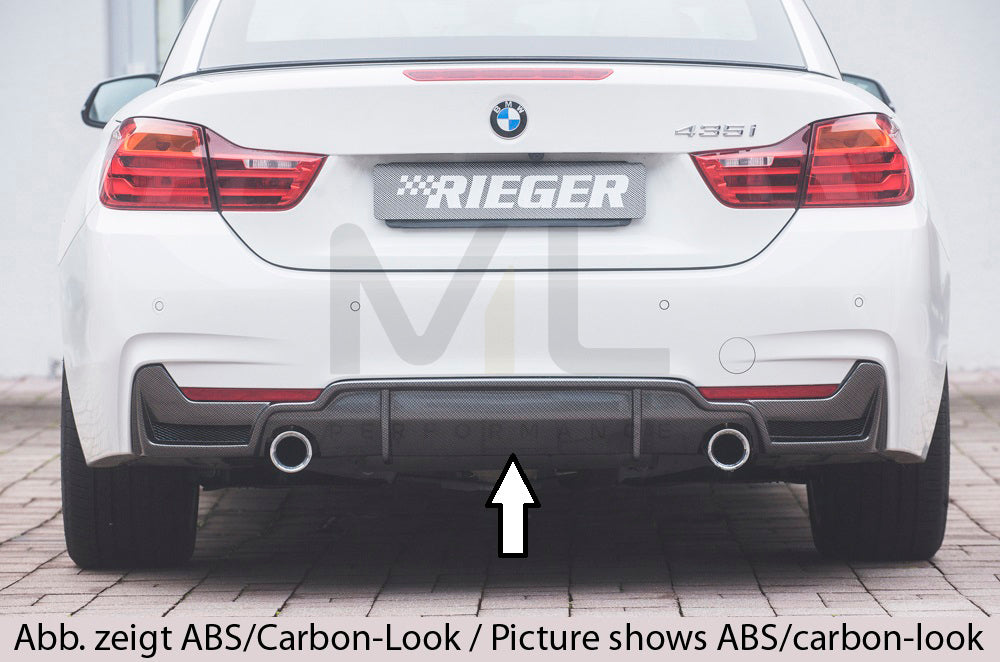 Rieger 00088072 BMW 4 Series F32 F33 F36 Rear Diffuser 1 | ML Performance UK Car Parts